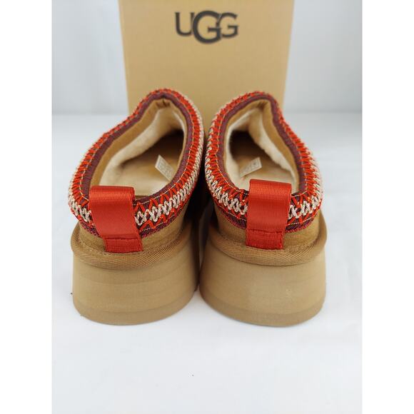 UGG Tazz Platform Suede Slippers Shoes Chestnut 1122553 New With Box Size 7 - Picture 7 of 12